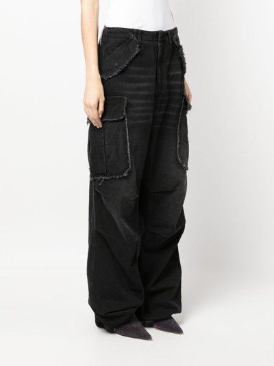 Shop Darkpark Vivi Cargo Jeans In Black