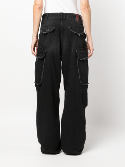 Shop Darkpark Vivi Cargo Jeans In Black