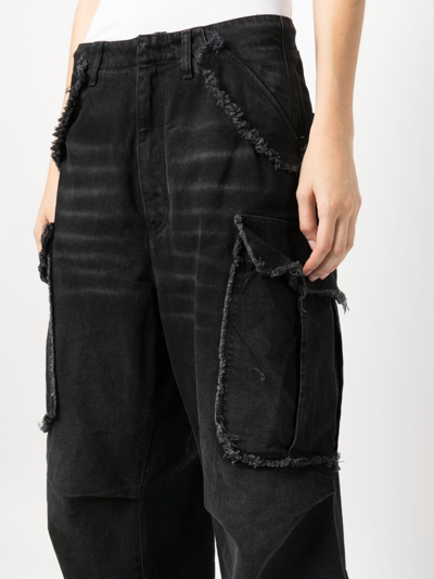 Shop Darkpark Vivi Cargo Jeans In Black