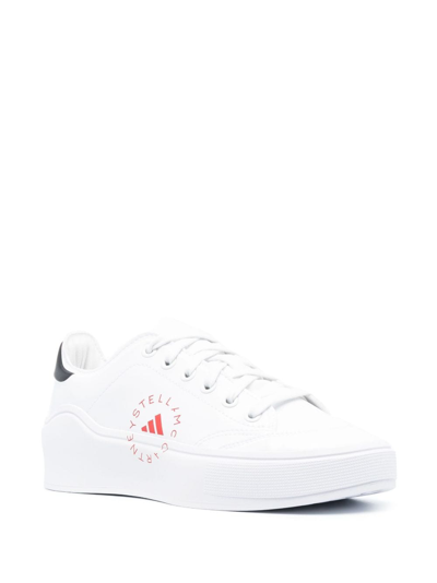 Shop Adidas By Stella Mccartney Court Lace-up Sneakers In White