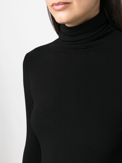Shop Thom Krom Slim-cut Roll-neck Top In Black