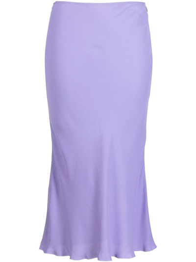 Shop N°21 High-waisted Midi Skirt In Purple