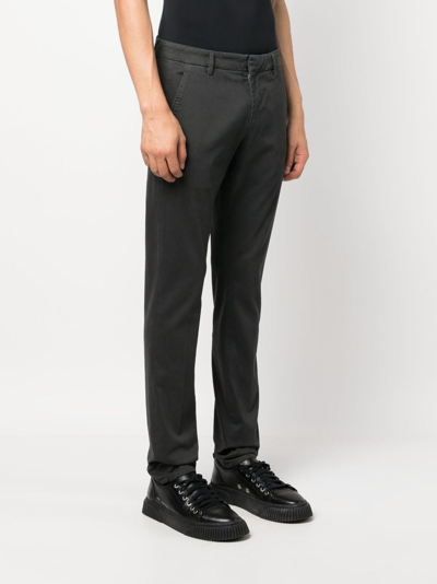 Dondup Tapered-leg Chino Trousers In Grey