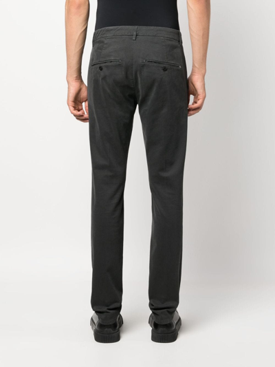 Dondup Tapered-leg Chino Trousers In Grey