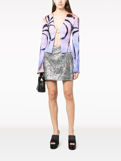 Shop Ba&sh Zita Sequin-embellished Skirt In Purple