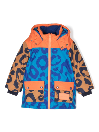 Shop Marc Jacobs Cheetah-print Hooded Snow Coat In Blue