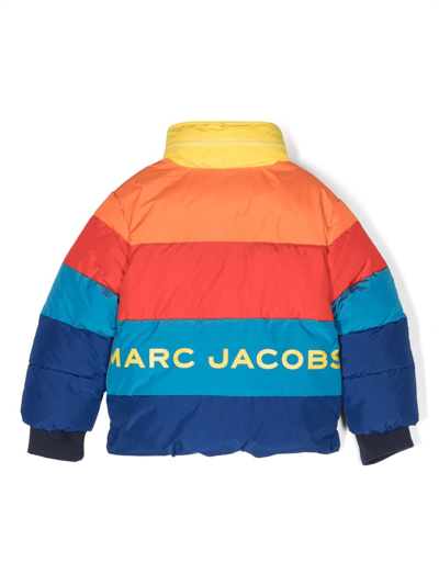 Shop Marc Jacobs Colour-block Puffer Jacket In Blue