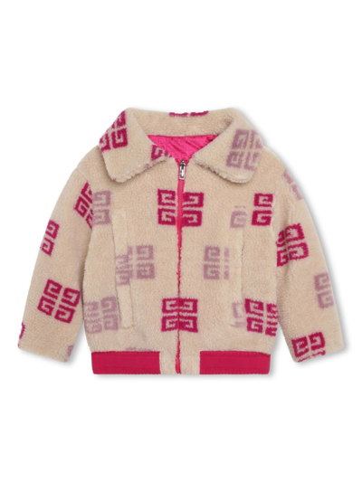 Shop Givenchy 4g-motif Reversible Jacket In Pink