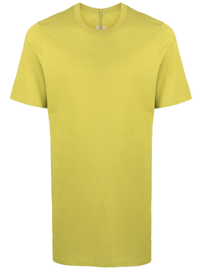Shop Rick Owens Panelled Short-sleeved Cotton T-shirt In Green