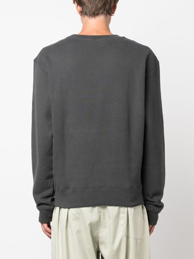 Shop Lemaire Long-sleeved Cotton Jumper In Grey