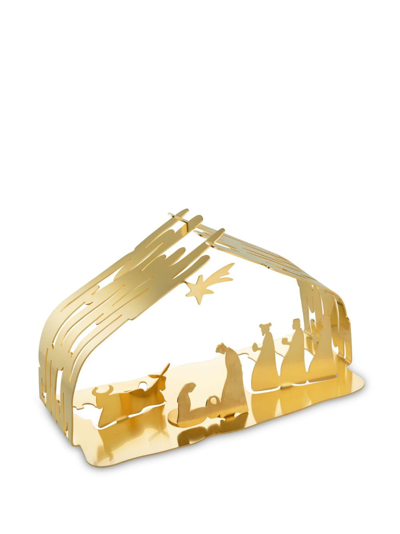 Shop Alessi Bark Christmas Crib Nativity Scene In Gold