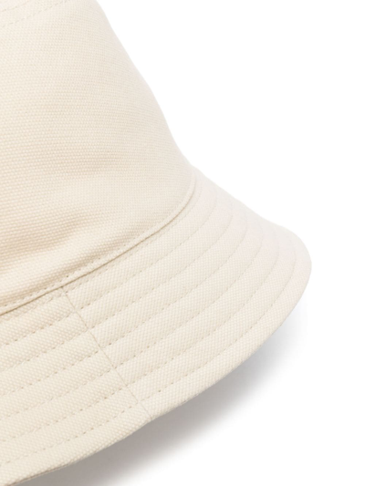 Shop Isabel Marant Haley Logo-embroidered Bucket Hat In Neutrals