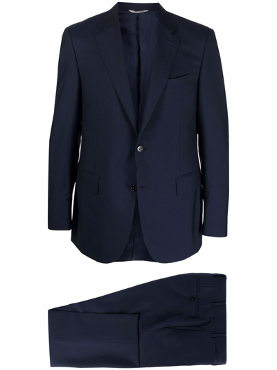 Canali Two Piece Single Breasted Suit In Blue