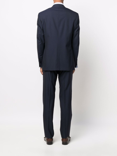 Canali Two Piece Single Breasted Suit In Blue