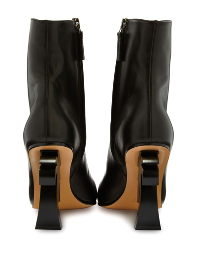 Palm Angels 110mm Palm Heel Leather Ankle Boots In Black