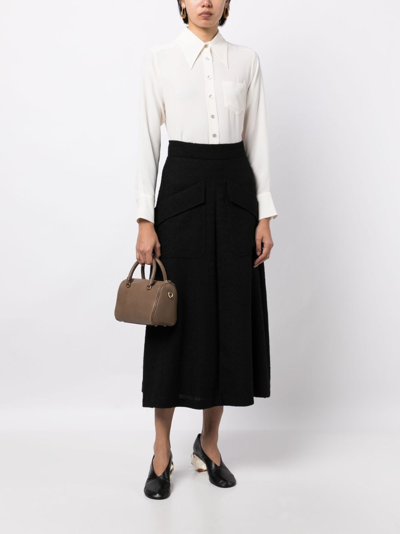 Shop Jane Parker Pointed-collar Shirt In White