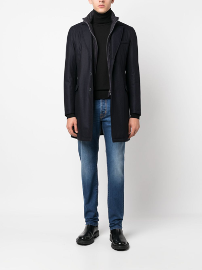 Jacob Cohen Mid-rise Handkerchief-detail Jeans In Blue