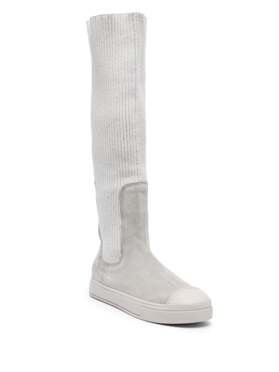 Shop Fabiana Filippi Long-length Boots In Grey