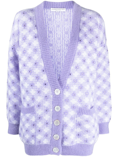 Alessandra Rich Women's V-neck Cardigan In White