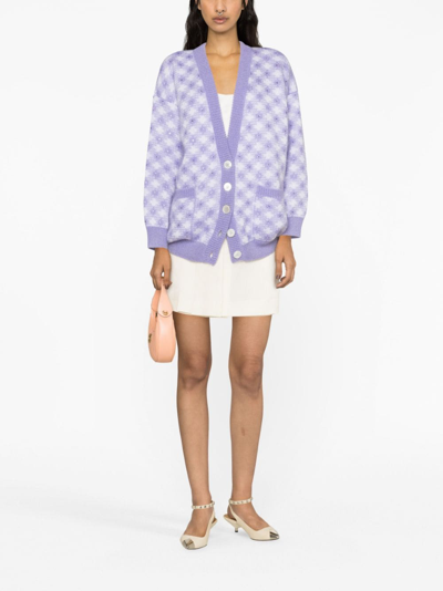 Alessandra Rich Women's V-neck Cardigan In White