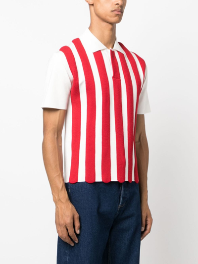 Shop Jacquemus Le Polo Maille Ola Shirt In Red