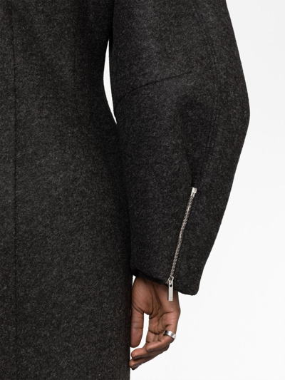 Jacquemus Le Manteau Ovalo Coat In Black