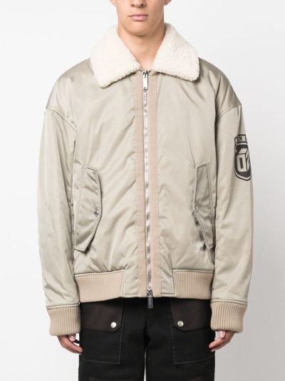 Shop Dsquared2 Logo-print Bomber Jacket In Green