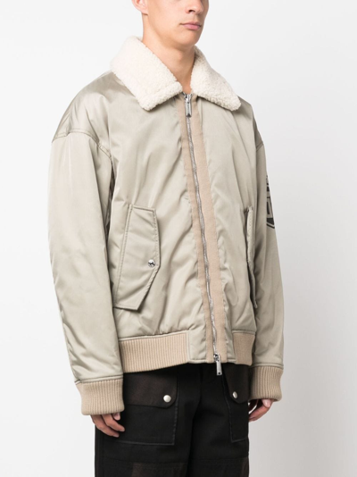 Dsquared2 Logo-print Bomber Jacket In Green