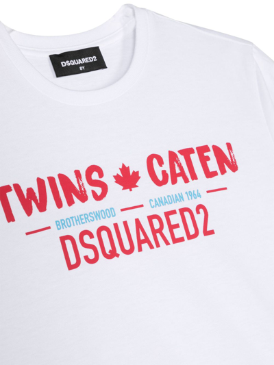 Dsquared2 Logo-print Cotton T-shirt In White