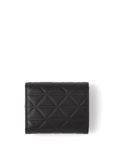 Shop Prada Small Quilted Wallet In Black