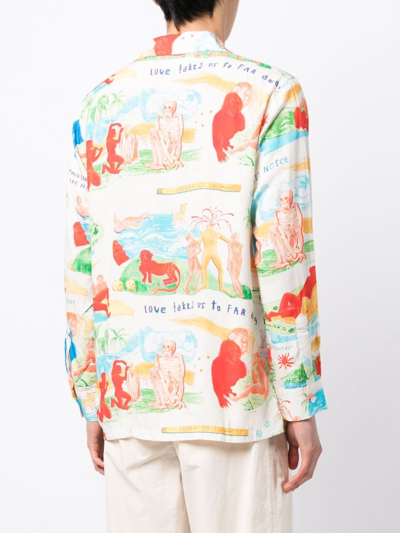 Shop Endless Joy Graphic-print Long-sleeve Shirt In Multicolour