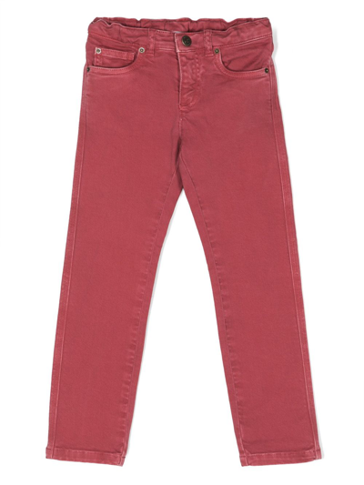 Shop Bonpoint Bonnie Slim-cut Trousers In Pink