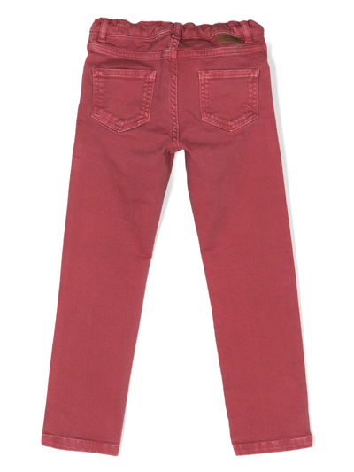 Shop Bonpoint Bonnie Slim-cut Trousers In Pink