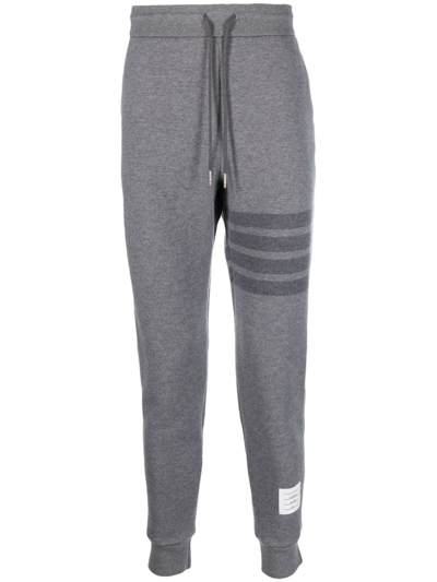 Shop Thom Browne 4-bar Wool Track Pants In Grey