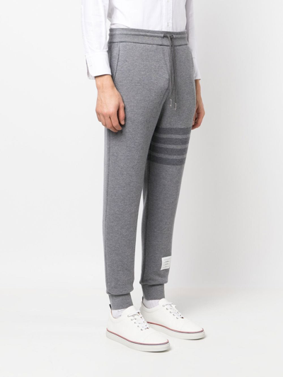 Shop Thom Browne 4-bar Wool Track Pants In Grey