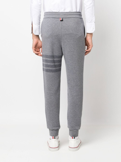 Shop Thom Browne 4-bar Wool Track Pants In Grey