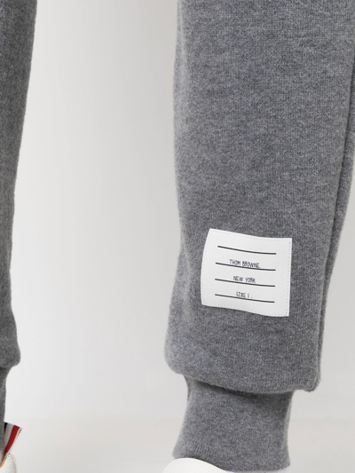 Shop Thom Browne 4-bar Wool Track Pants In Grey