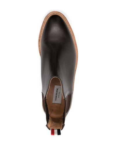 Thom Browne Chelsea Boot In Brown