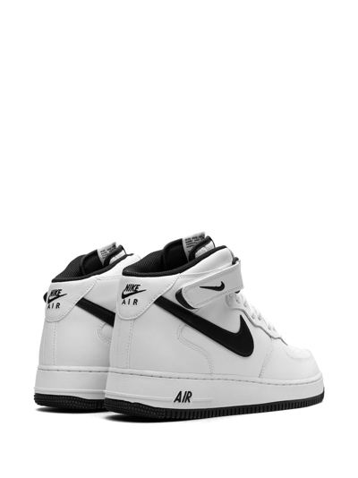 Nike Air Force 1 Mid Dv0806-101 Men's White Black Running Sneaker Shoes Tuf76 In White