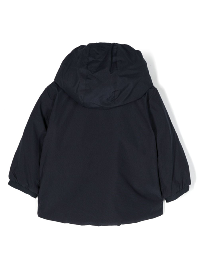 K-way Logo-patch Hooded Jacket In Blue