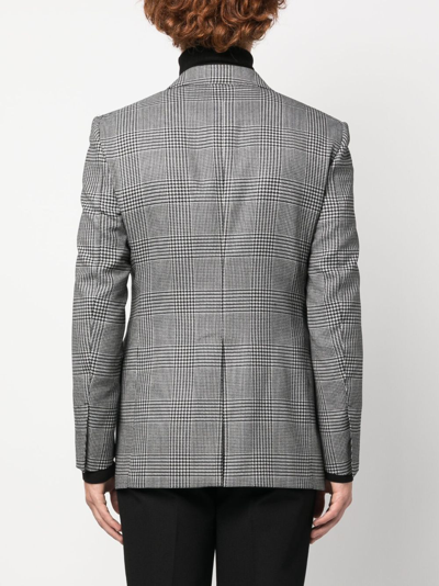 Shop Tom Ford Houndstooth-pattern Single-breasted Blazer In Black