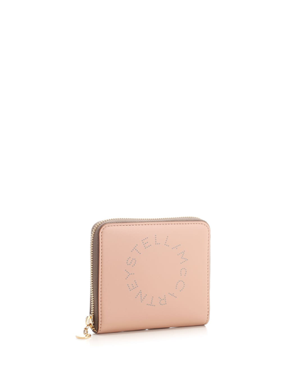 Shop Stella Mccartney Stella Logo Compact Wallet In Rose