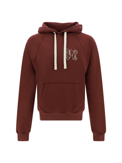 Shop Palm Angels Hoodie In Bordeaux O
