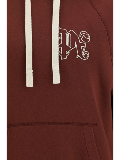 Shop Palm Angels Hoodie In Bordeaux O