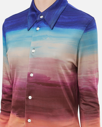 Shop Marni Viscose Stretch Shirt In Multicolour