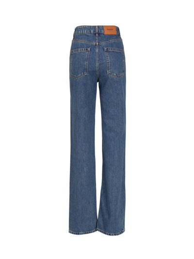 Shop Burberry Straight Cut Jeans In Classic Blue