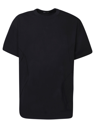 Shop Comme Des Garçons Homme Deux Asymmetrical Lines Black T-shirt