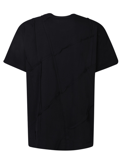 Shop Comme Des Garçons Homme Deux Asymmetrical Lines Black T-shirt