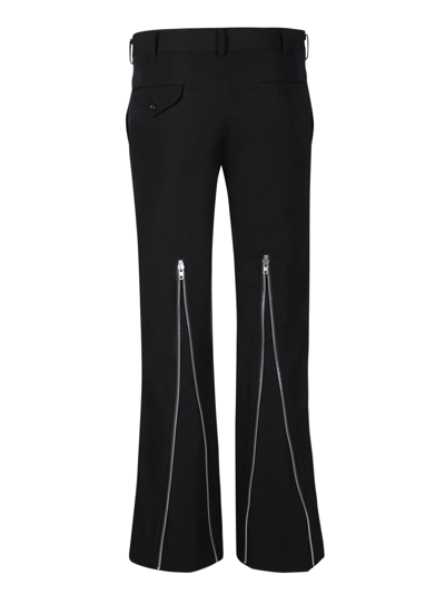 Shop Comme Des Garçons Homme Deux Wool Blend Black Trousers