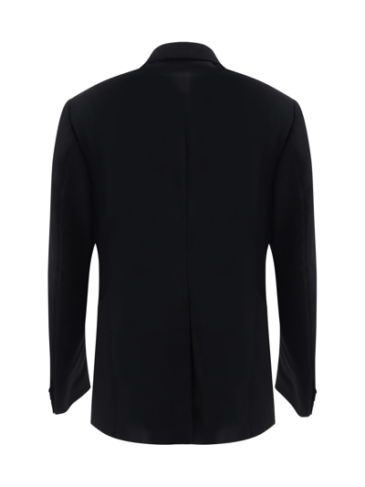 Shop Versace Blazer Jacket In Nero